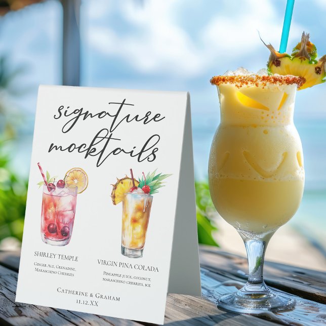 Mocktails Menu Shirley Temple Piña Colada (Creator Uploaded)