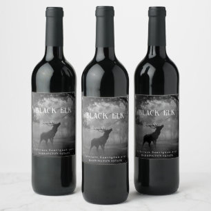 Mockup Black Elk Forest Custom Wine Labels
