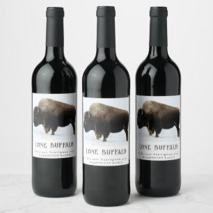 Mockup Lone Buffalo West Custom Wine Labels