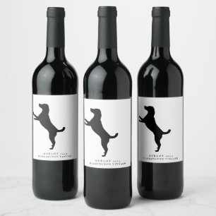 Mockup Minimalist Dog Lover Custom Wine Labels