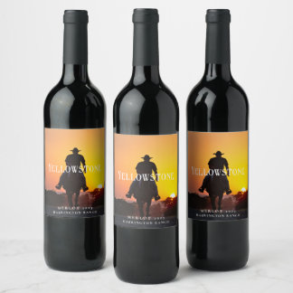 Mockup Old Western Cowboy Custom Wine Labels