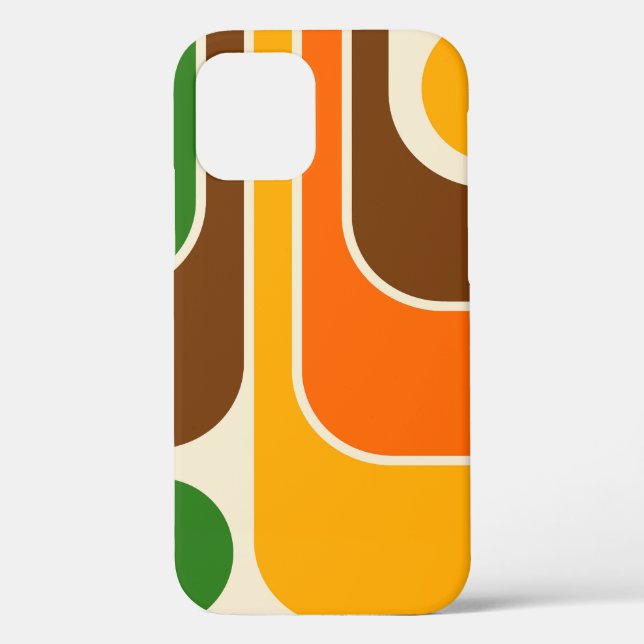 Mod 1970s Retro Style Geometric Design Case-Mate iPhone Case (Back)