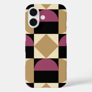 Mod 1970s Retro Style Geometric Design iPhone 16 Case