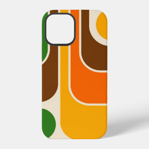 Mod 1970s Retro Style Geometric Design iPhone 12 Case