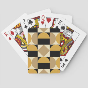 Mod 1970s Retro Style Geometric Design Playing Cards
