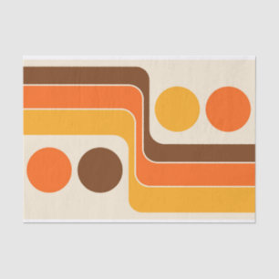 Mod 1970s Retro Style Geometric Design Tissue Paper