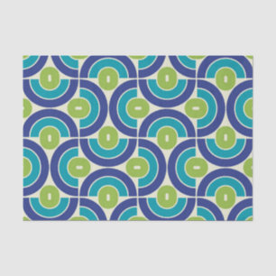 Mod 1970s Retro Style Geometric Design Tissue Paper