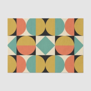 Mod 1970s Retro Style Geometric Design Tissue Paper