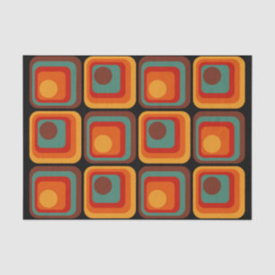 Mod 1970s Retro Style Geometric Design Tissue Paper