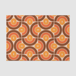Mod 1970s Retro Style Geometric Design Tissue Paper