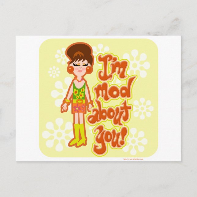 Mod About You Girl Postcard (Front)