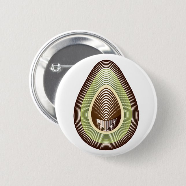 mod avocado 6 cm round badge (Front & Back)