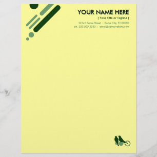 mod birds letterhead design