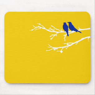 mod birds mouse mat