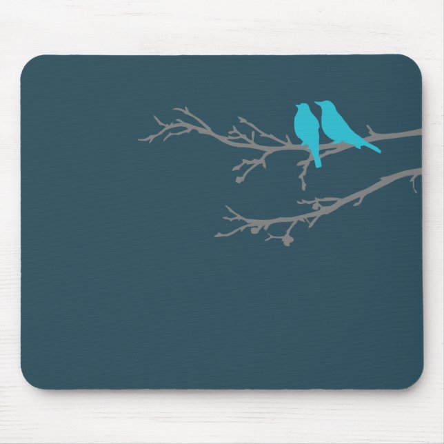 mod birds mouse mat (Front)