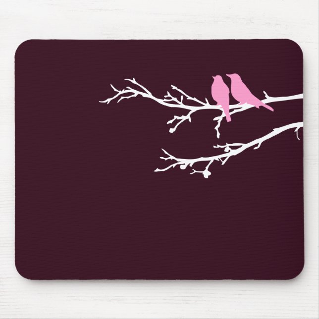 mod birds mouse mat (Front)