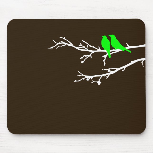 mod birds mouse mat (Front)