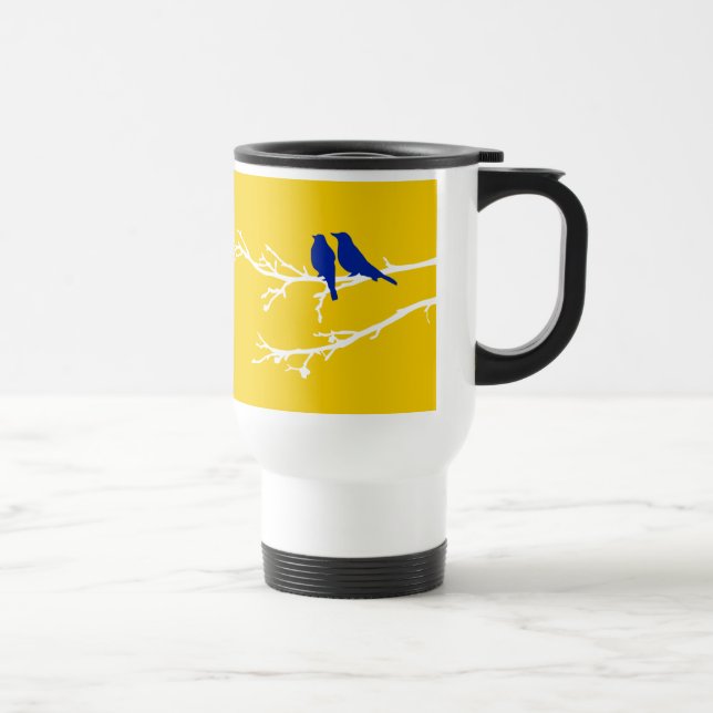 mod birds travel mug (Right)