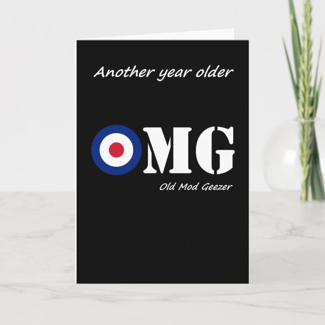 Mod Birthday humour card (Front)