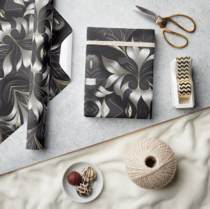 Mod Black Wrapping Paper Roll