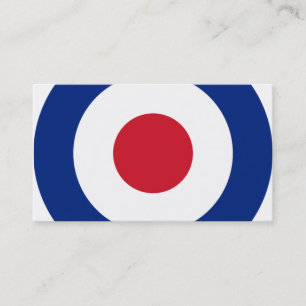 MOD Blue Red and White Business Cards   MOD Gifts