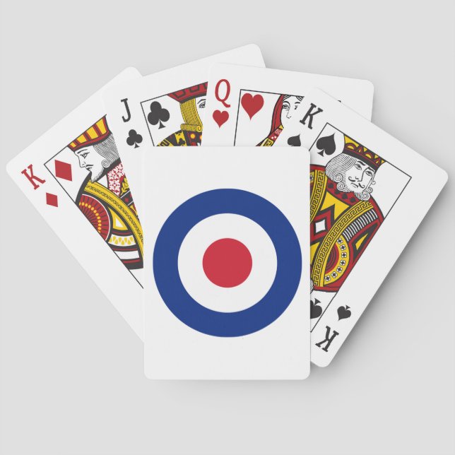MOD Blue Red and White Playing Deck of Cards (Back)