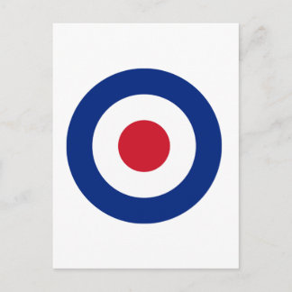 MOD Blue Red and White Post Card | MOD Gifts