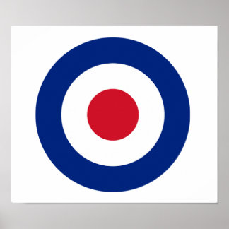 MOD Blue Red and White Poster | MOD Gifts