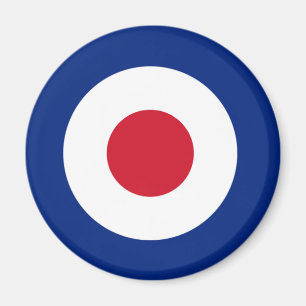 MOD Blue Red and White Round Magnet MOD Gifts