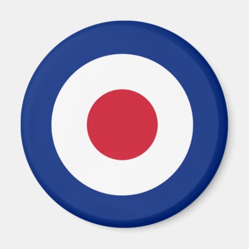 Image of MOD Blue Red and White Round Magnet | MOD Gifts