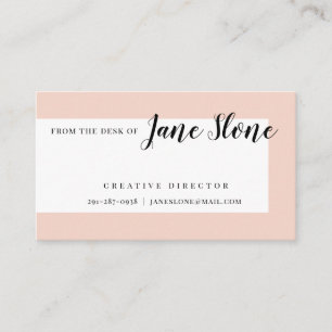 Mod Blush Border Business Card