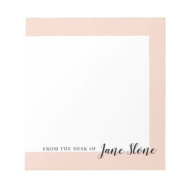 Mod Blush Border Notepad (Front)