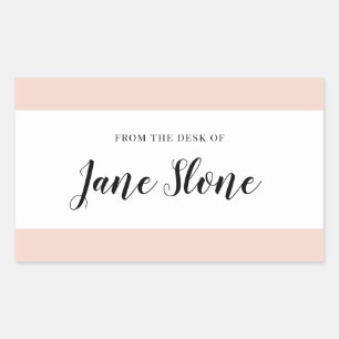 Mod Blush Border Rectangular Sticker