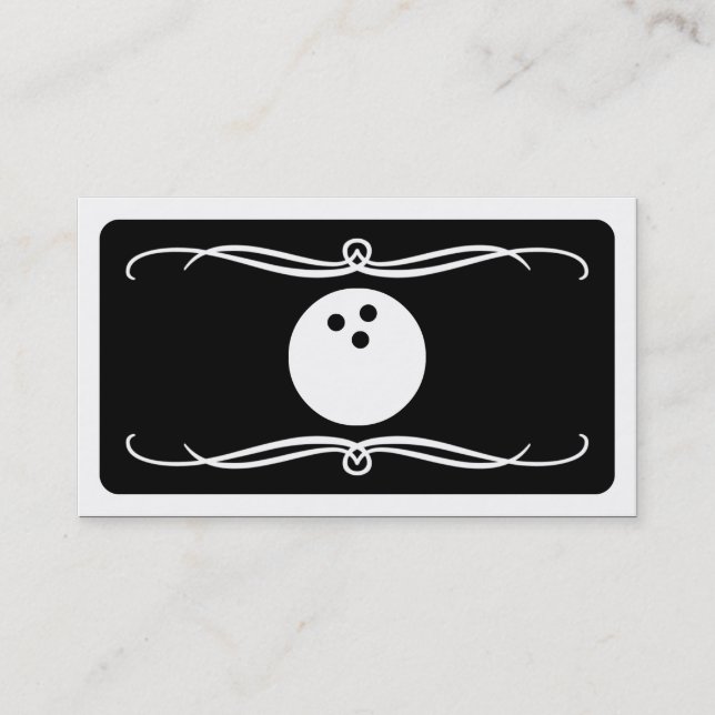 mod bowling (colour customisable) business card (Front)