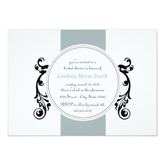 mod bridal shower invitation