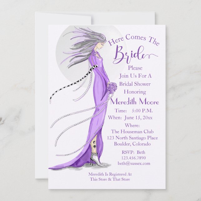 "Mod Bride" Bridal Shower Invitation (Front)