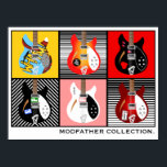 Mod Brit Pop Art electric guitar collection Poster<br><div class="desc">Mod Brit Pop Art electric guitar collection Poster</div>