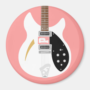 Mod Brit Pop Art guitar fridge Magnet