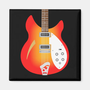 Mod Brit Pop Art Ricky guitar fridge Magnet
