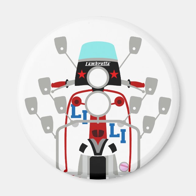 Mod Brit pop art Scooter Magnet (Front)