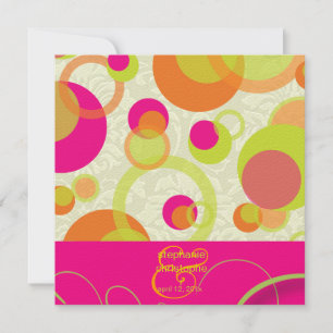 Mod bubbles/contemporary Invitations
