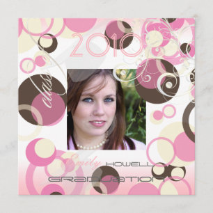 Mod Bubbles/Swirls/Damask/Graduations Invitation