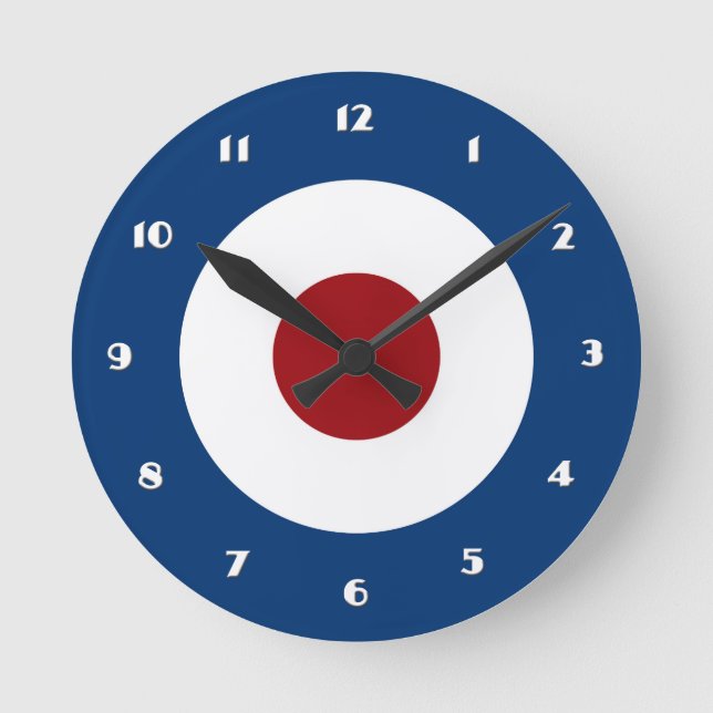 Mod Bullseye Archery Target Round Clock (Front)