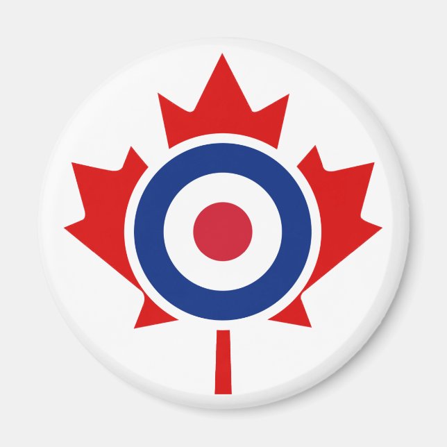 Mod Canada Curling Hockey Target Magnet (Front)