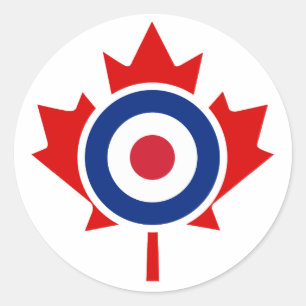Mod Canada Curling Hockey Target Roundel Classic Round Sticker