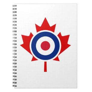 Mod Canada Curling Hockey Target Roundel Notebook