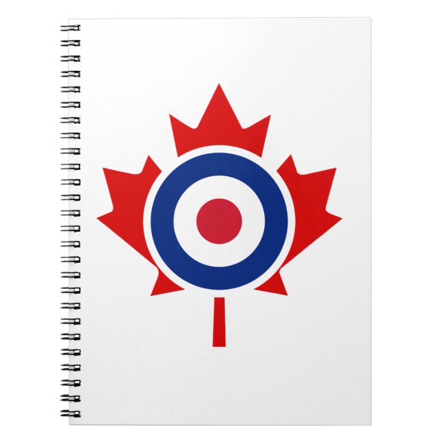 Mod Canada Curling Hockey Target Roundel Notebook (Front)
