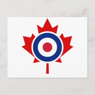Mod Canada Curling Hockey Target Roundel Postcard