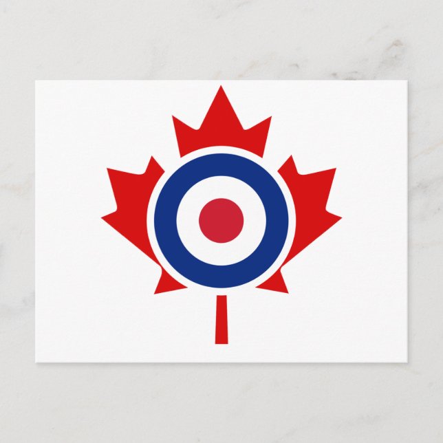 Mod Canada Curling Hockey Target Roundel Postcard (Front)