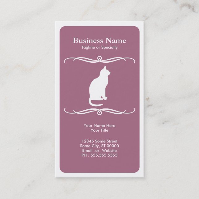 mod cat business card (Front)